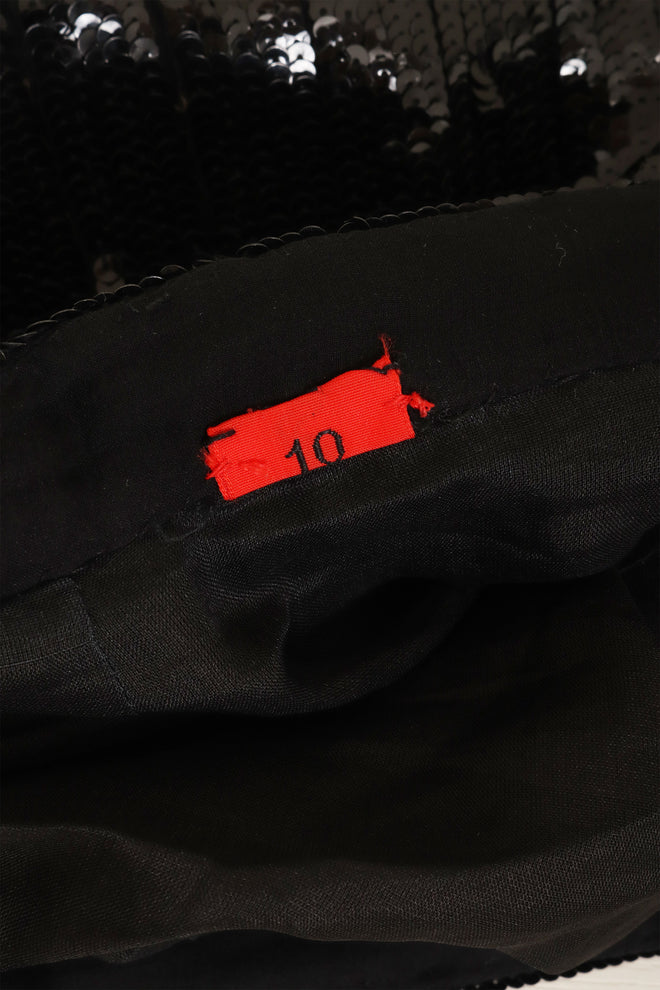 Vintage Valentino Pleated Sequin Stripe Skirt size tag @ Recess LA