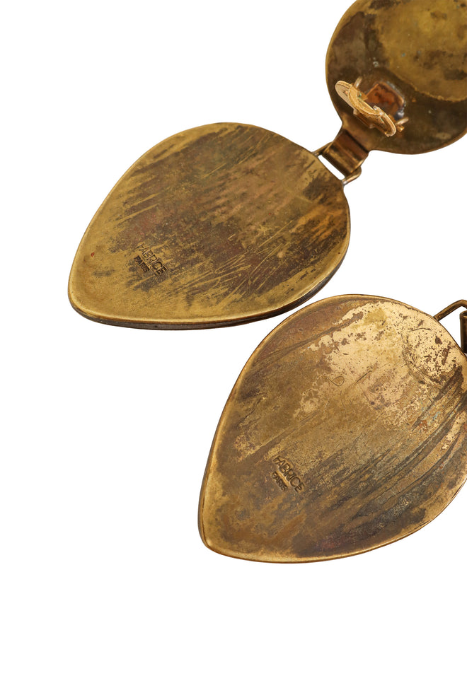 Amber Resin Drop Earrings