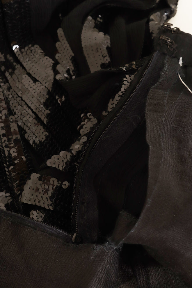 Vintage Valentino Pleated Sequin Stripe Skirt lining issue @ Recess LA