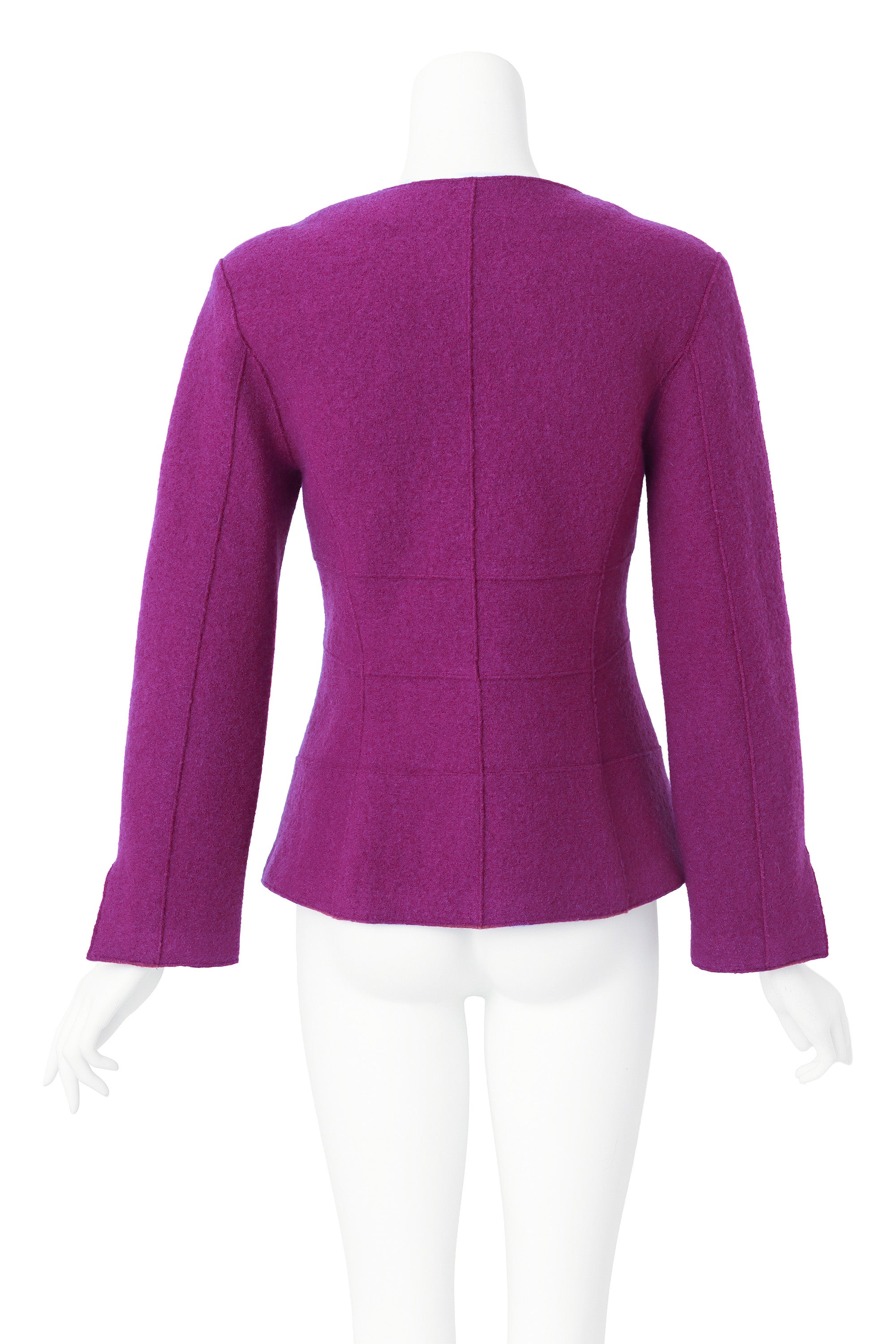 Wool jacket by Chanel on mannequin back @ Recess LA