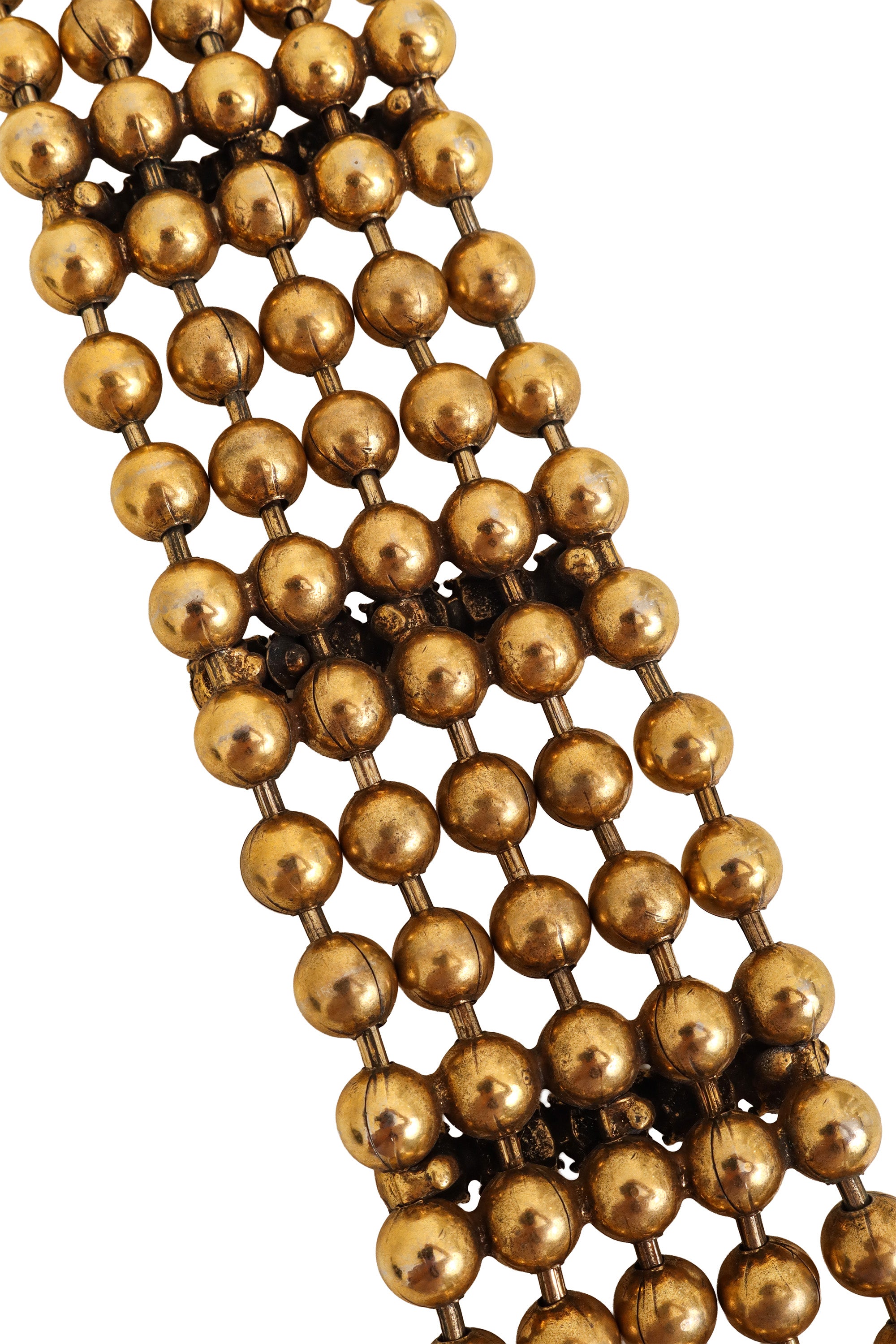 Wide gold bead cuff bracelet back @ Recess LA