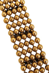 Wide gold bead cuff bracelet back @ Recess LA