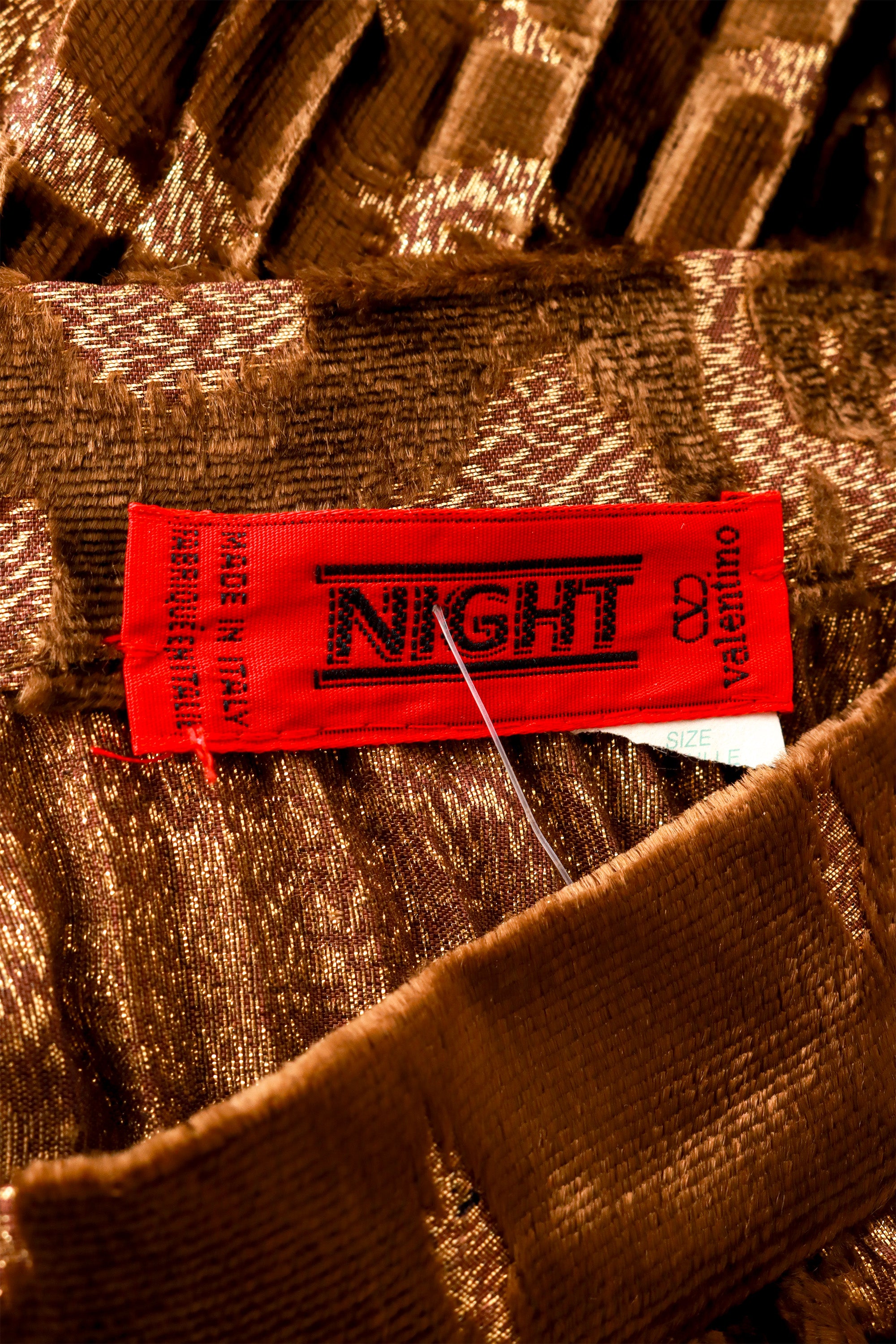 Pleated Metallic Velvet Skirt by Valentino label @ Recess LA