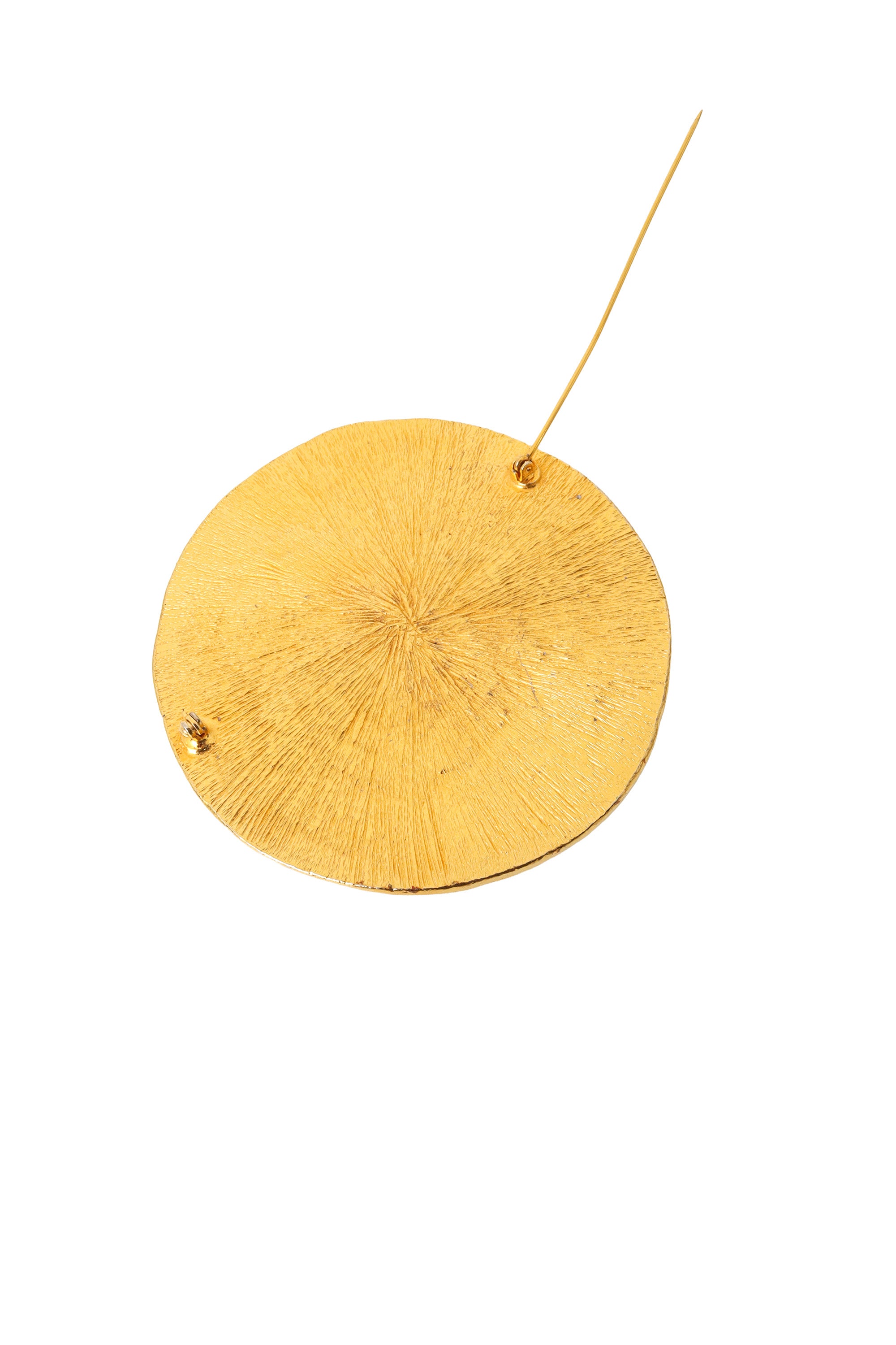 coin portrait brooch by Gemma Kahng back open @ Recess LA