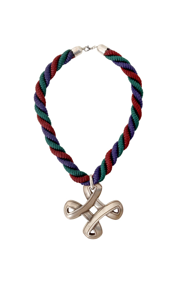Twisted cross pendant necklace @ Recess LA