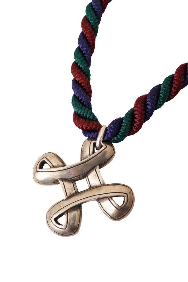 Twisted cross pendant necklace cross close @ Recess LA