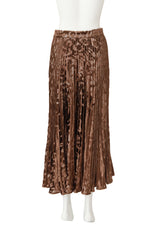 Pleated Metallic Velvet Skirt by Valentino on mannequin back @ Recess LA