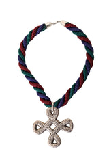 Twisted cross pendant necklace back @ Recess LA