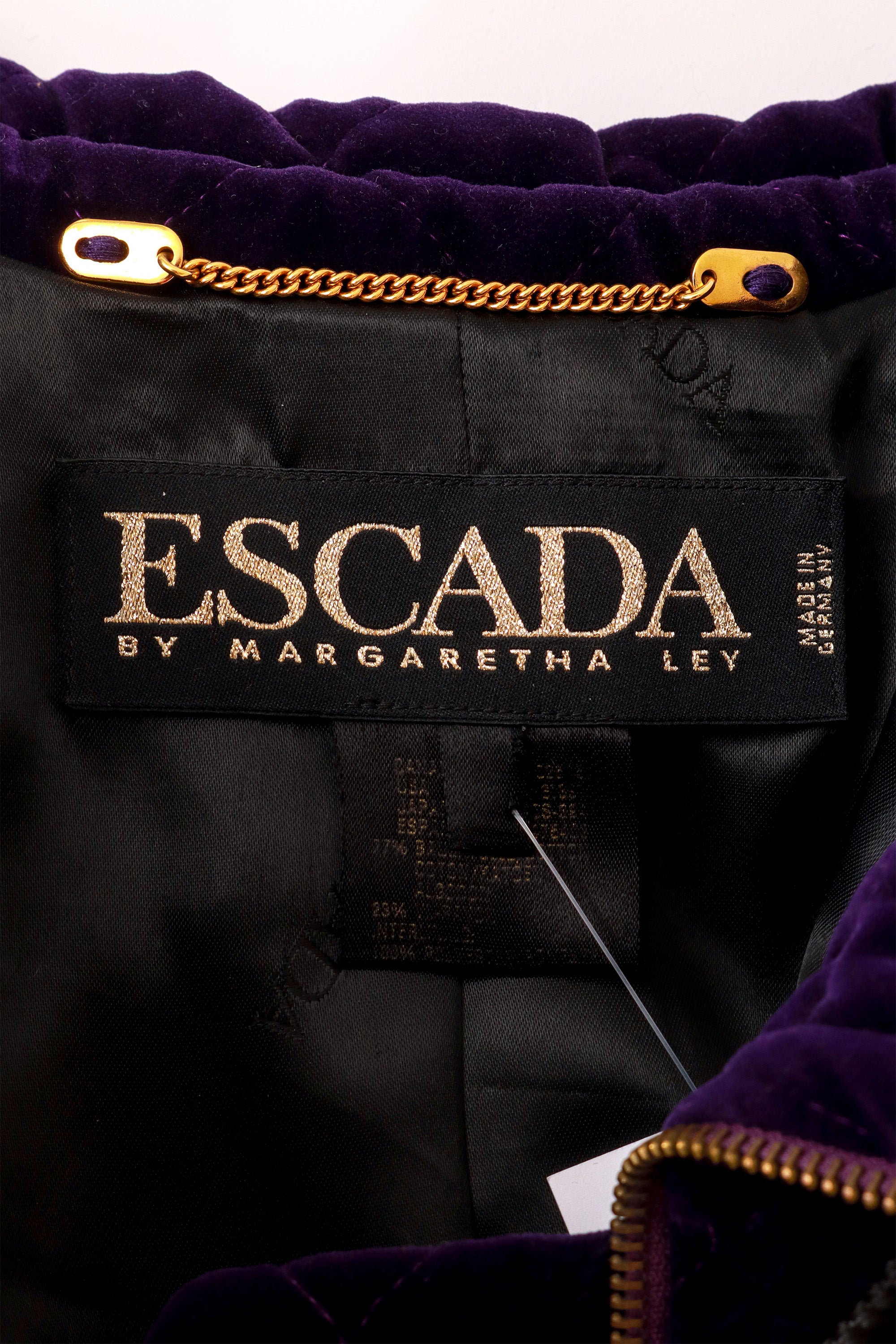 Quilted Velvet Puff Jacket by Escada label  @ Recess LA
