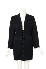 Vintage Junior Gaultier Textured Skirt & Jacket Set on mannequin open @ Recess LA