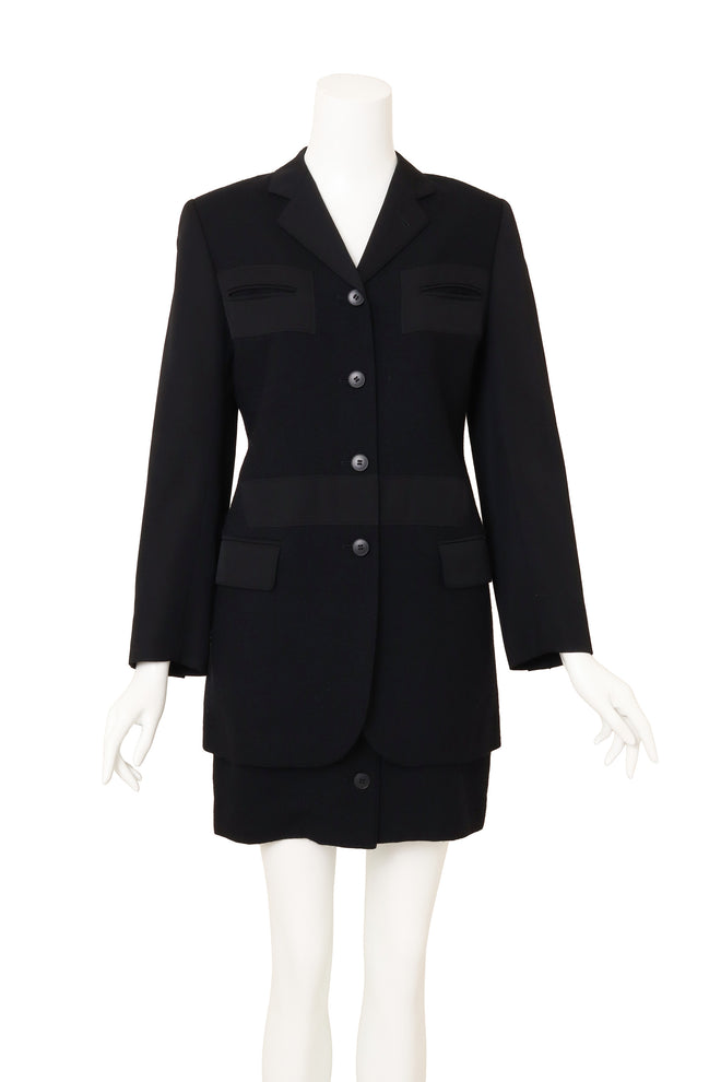 Vintage Junior Gaultier Textured Skirt & Jacket Set on mannequin @ Recess LA
