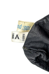 Vintage Alaïa Leather Gauntlet Wrap Gloves label back @recess la