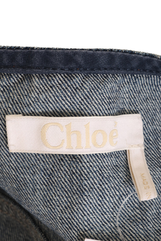 Chloé Denim Flare Dress on mannequin label @ Recess LA