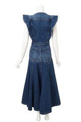 Chloé Denim Flare Dress on mannequin back @ Recess LA