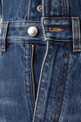 Chloé Denim Flare Dress on mannequin zipper close @ Recess LA