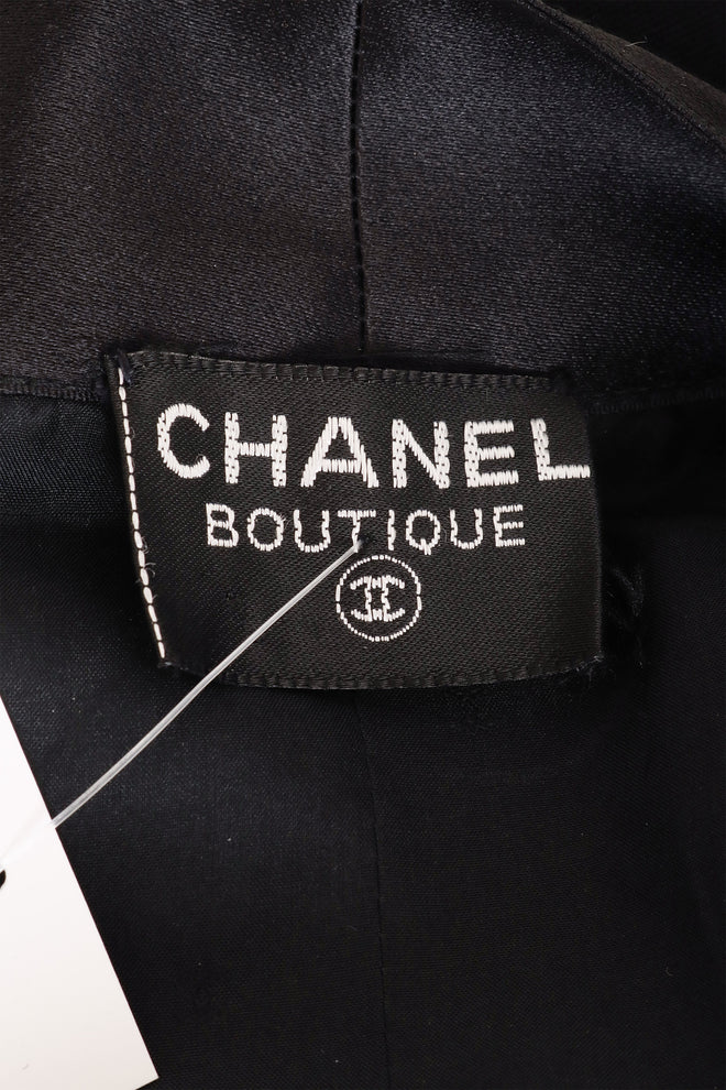 Vintage Chanel Bateau Bow Mini Dress label @ Recess LA