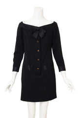 Vintage Chanel Bateau Bow Mini Dress on mannequin @ Recess LA