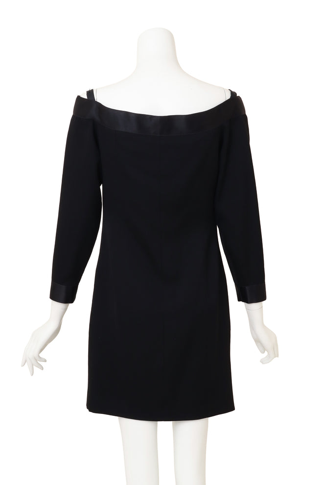 Vintage Chanel Bateau Bow Mini Dress on mannequin back @ Recess LA