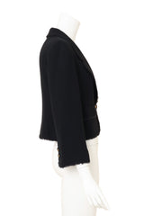 Vintage Chanel Scalloped Tulle Trim Blazer on mannequin side @ Recess LA