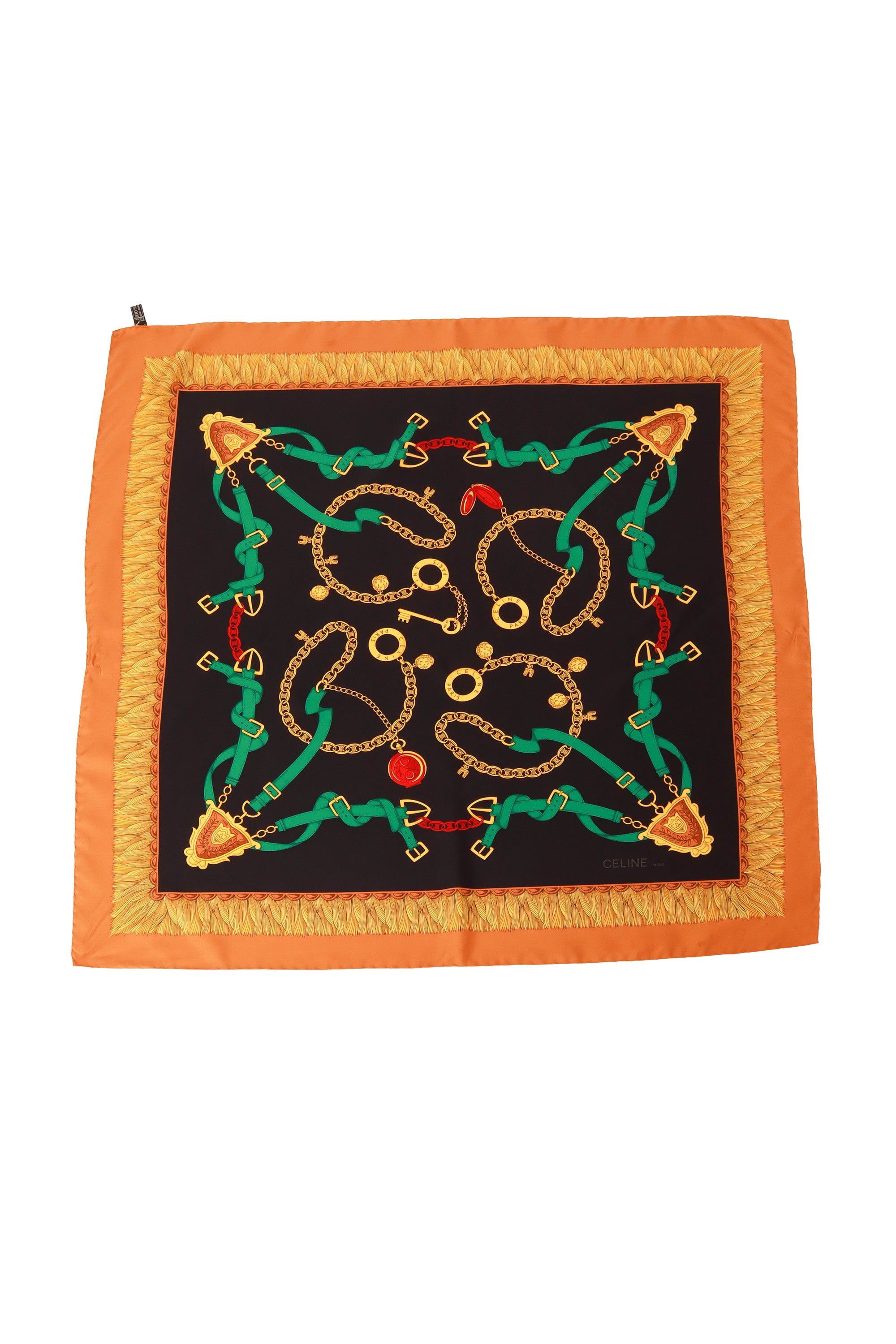 Chain Belt Silk Scarf