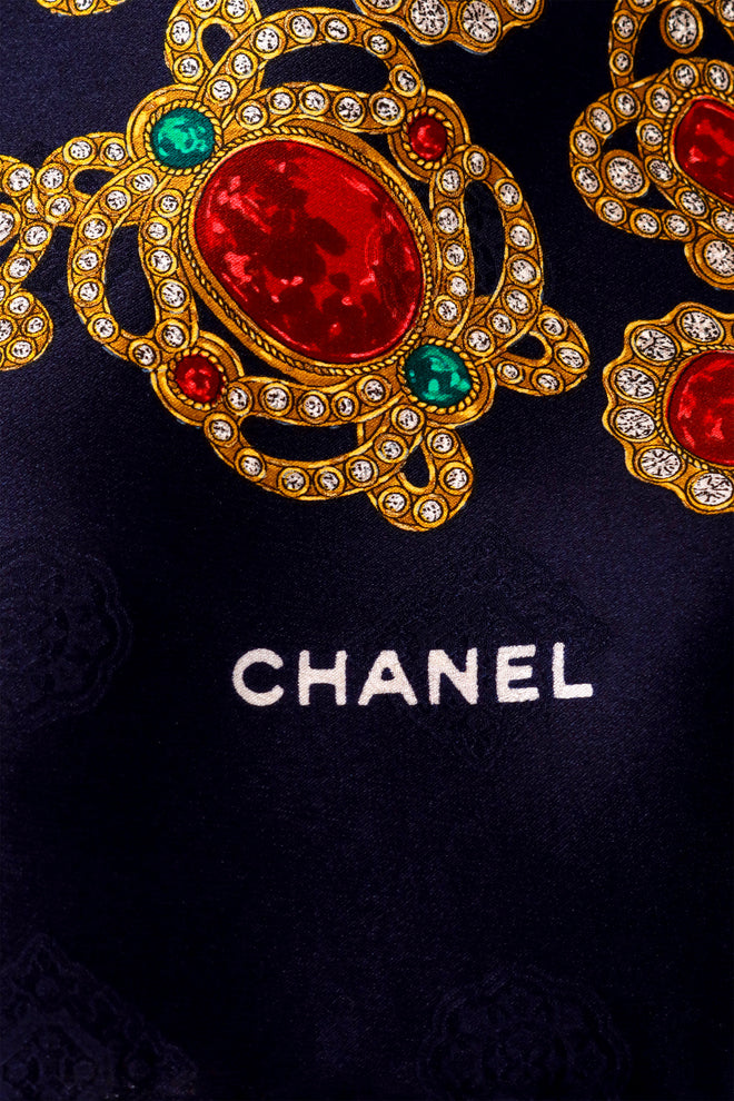 print silk scarf by Chanel logo @ Recess LA