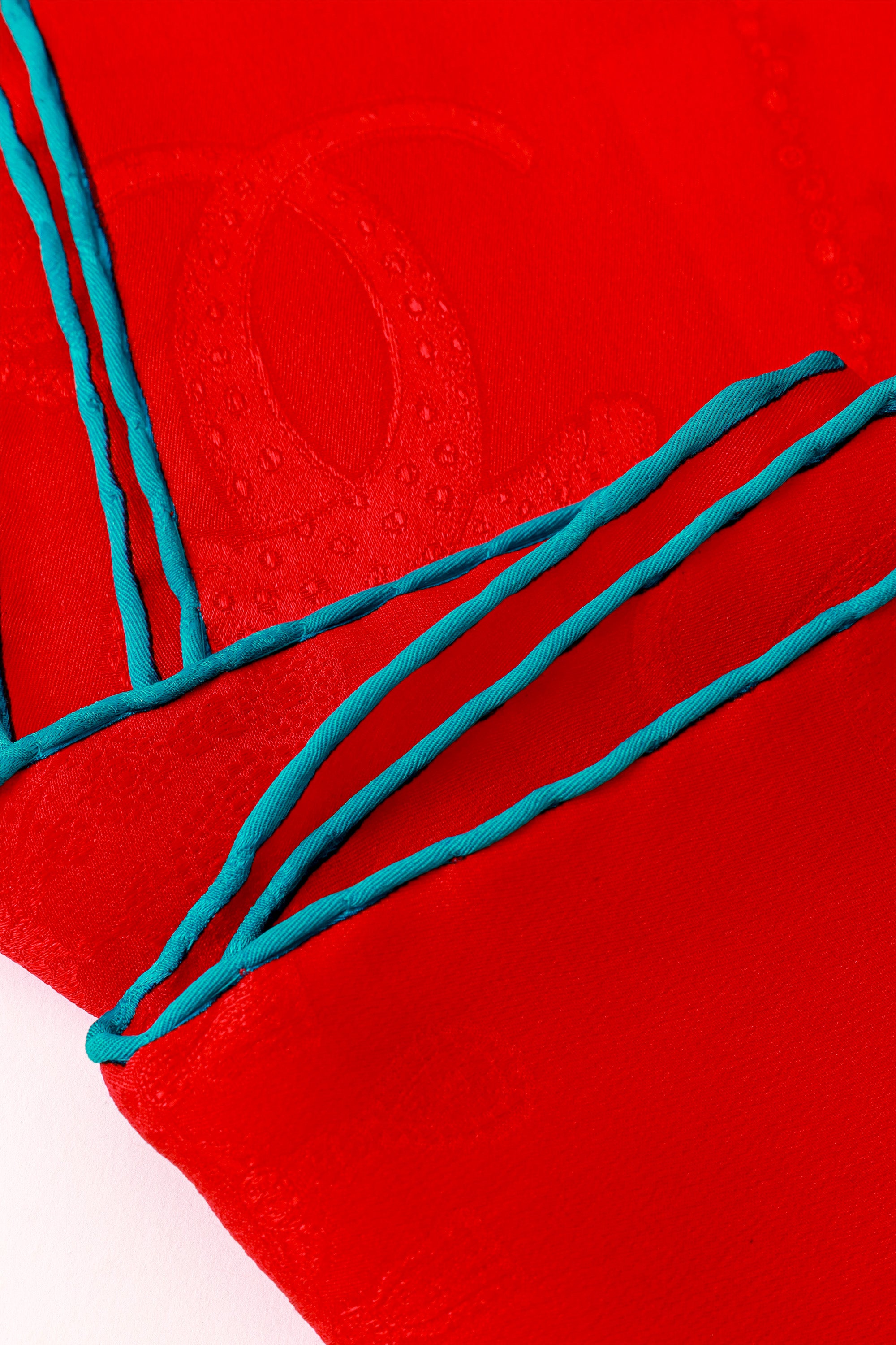 silk scarf by Cartier hems @ Recess LA