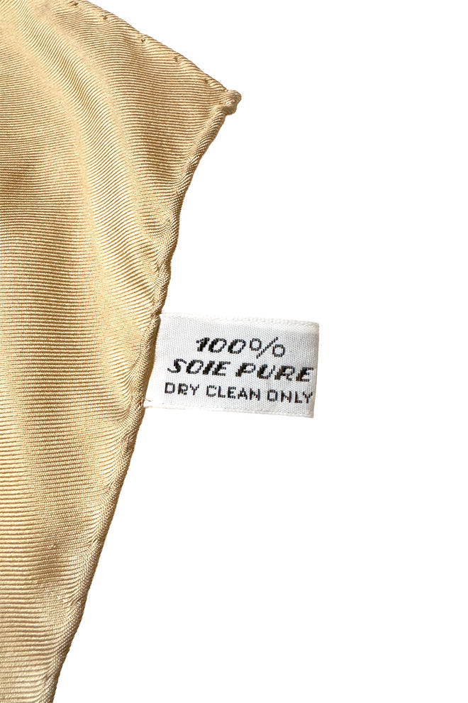 Vintage Celine Steam Train Silk Scarf content label @recess la