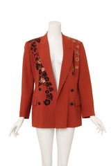 Vintage Jean Paul Gaultier Botanical Appliqué Blazer on mannequin open @ Recess LA