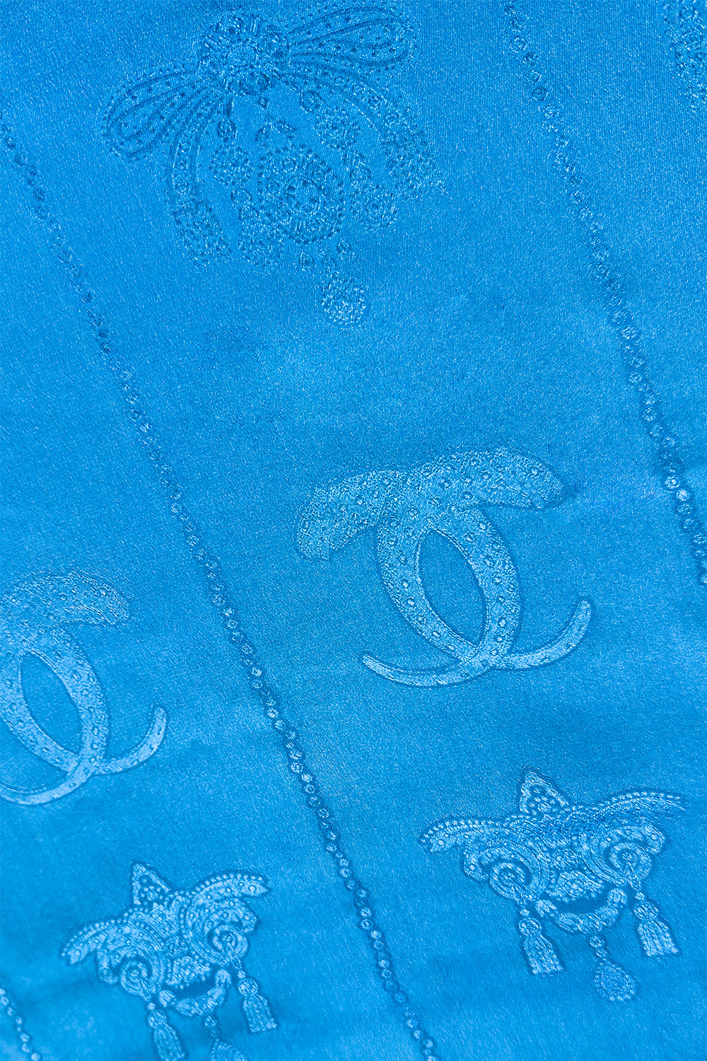 Vintage Cartier Logo & Bow Jacquard Scarf I detail @recess la