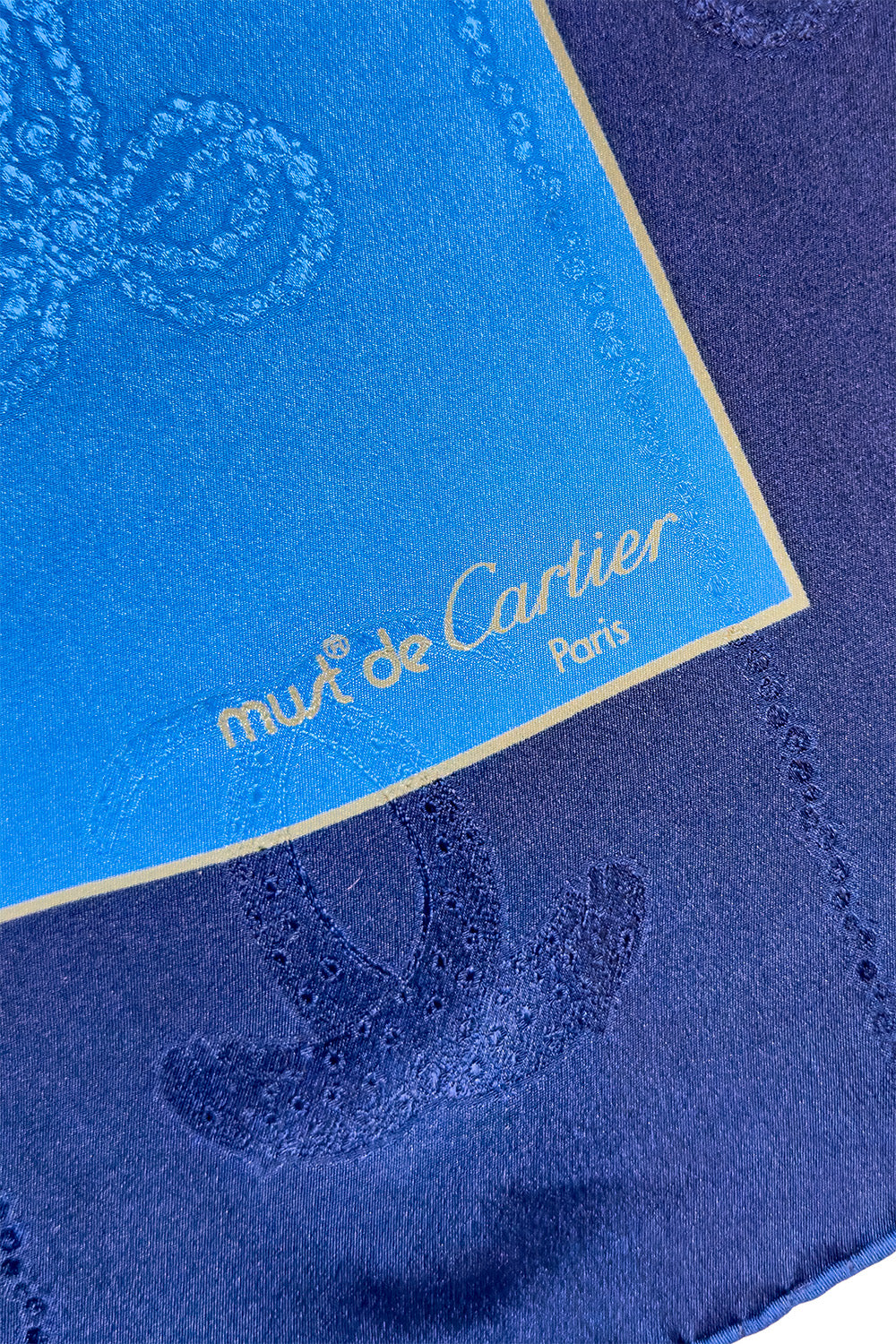 Vintage Cartier Logo & Bow Jacquard Scarf I signature @recess la