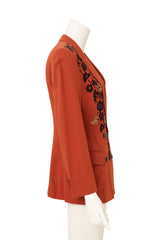 Vintage Jean Paul Gaultier Botanical Appliqué Blazer on mannequin side @ Recess LA