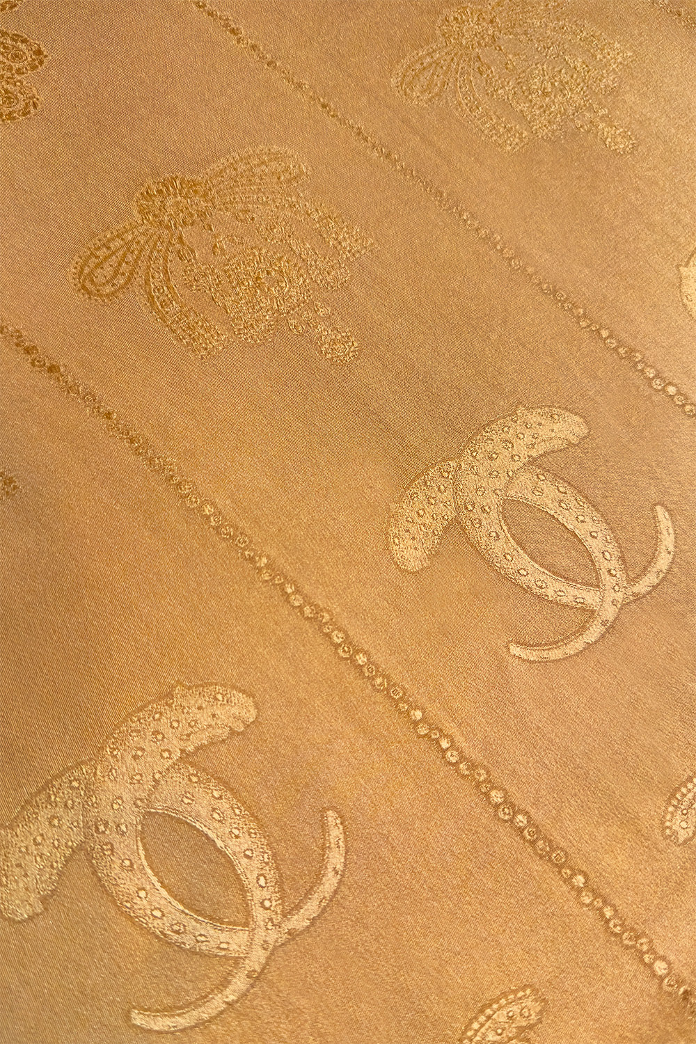 Vintage Cartier Logo & Bow Jacquard Scarf II detail @recess la
