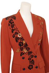 Vintage Jean Paul Gaultier Botanical Appliqué Blazer on mannequin close @ Recess LA