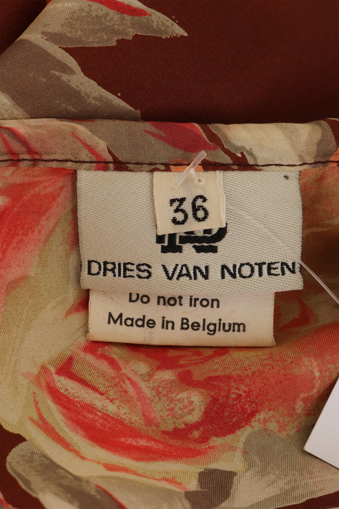 Vintage Dries Van Noten Brocade Floral Print Wrap Skirt signature  @ Recess LA
