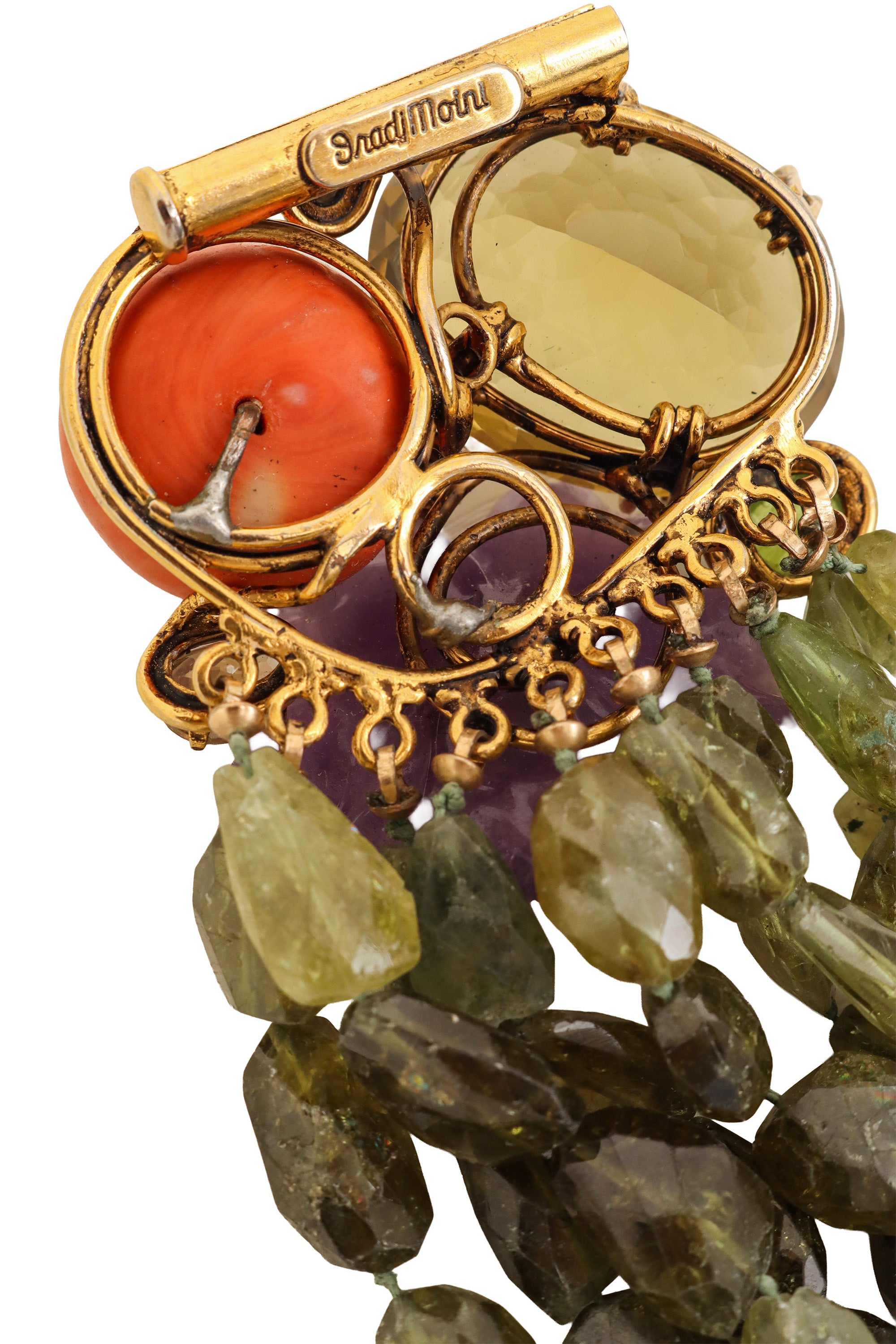 Greens Semi-Precious Stone Bead Bracelet by Iradj Moini back close @ Recess LA