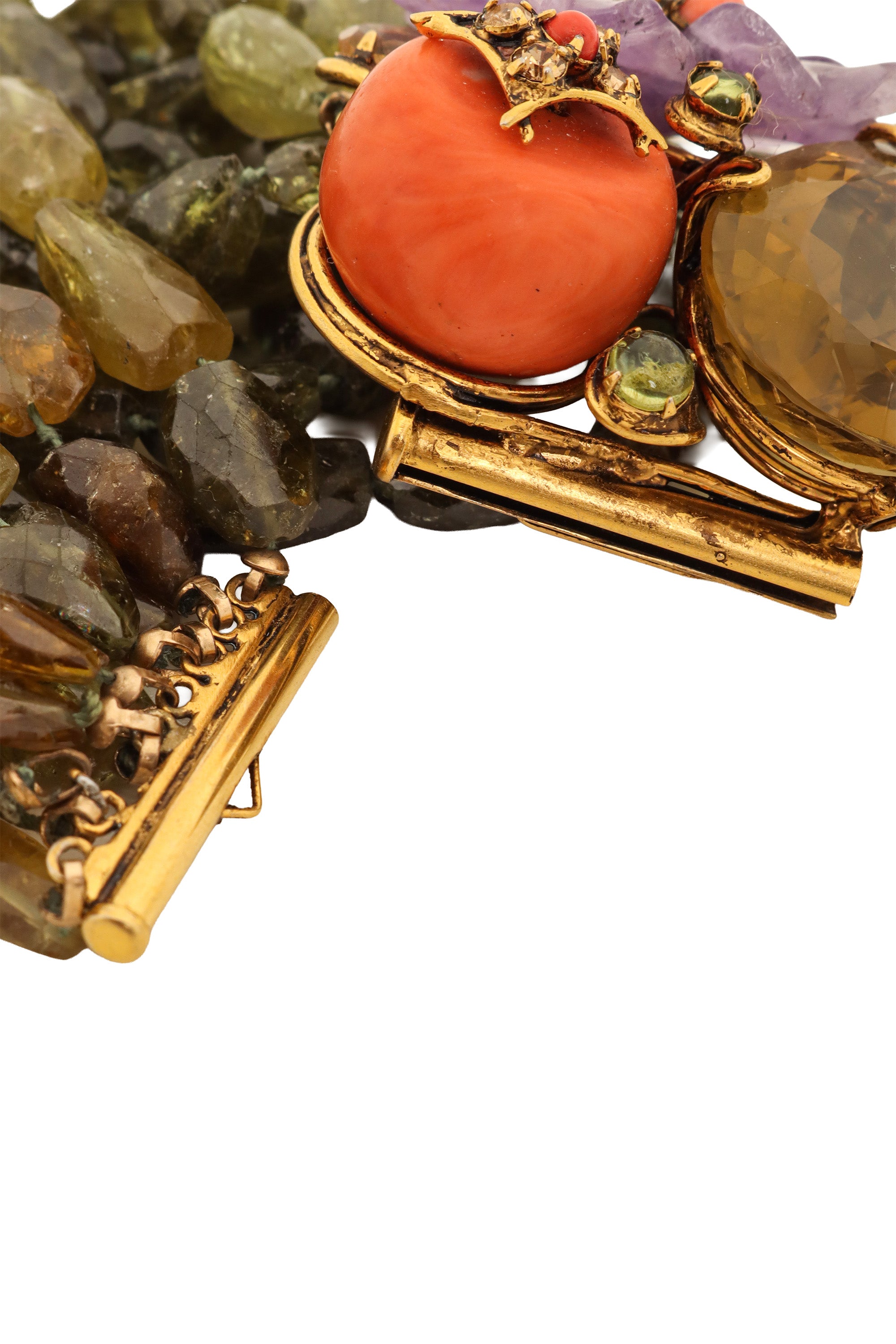 Greens Semi-Precious Stone Bead Bracelet by Iradj Moini clasp @ Recess LA