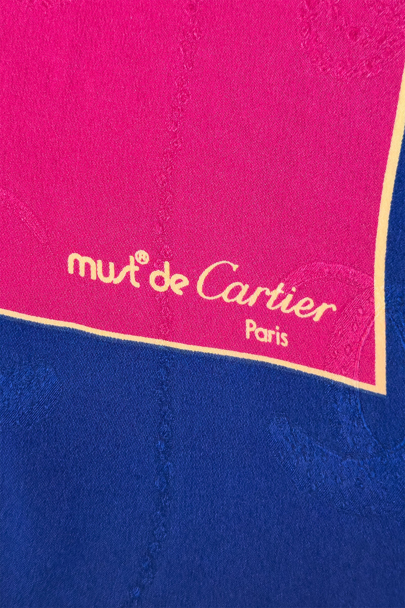 Vintage Cartier Logo & Bow Jacquard Scarf III signature @recess la