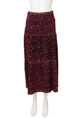 Vintage Roberto Cavalli Suede Floral Skirt @ Recess LA