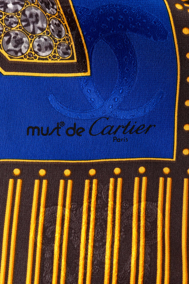 clock silk scarf by Cartier signature @ Recess LA