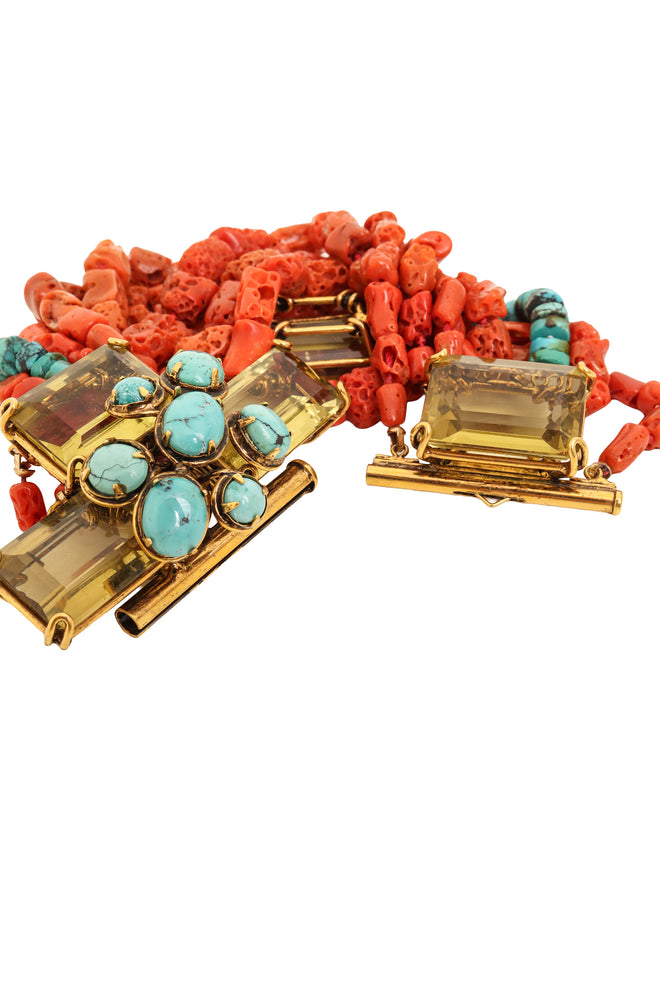 Corals Semi-Precious Stone Bracelet by Iradj Moini close @ Recess LA