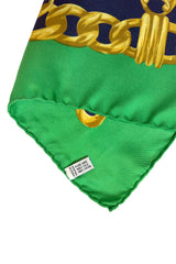 Vintage Celine Equestrian Stirrup Silk Scarf origin label @recess la