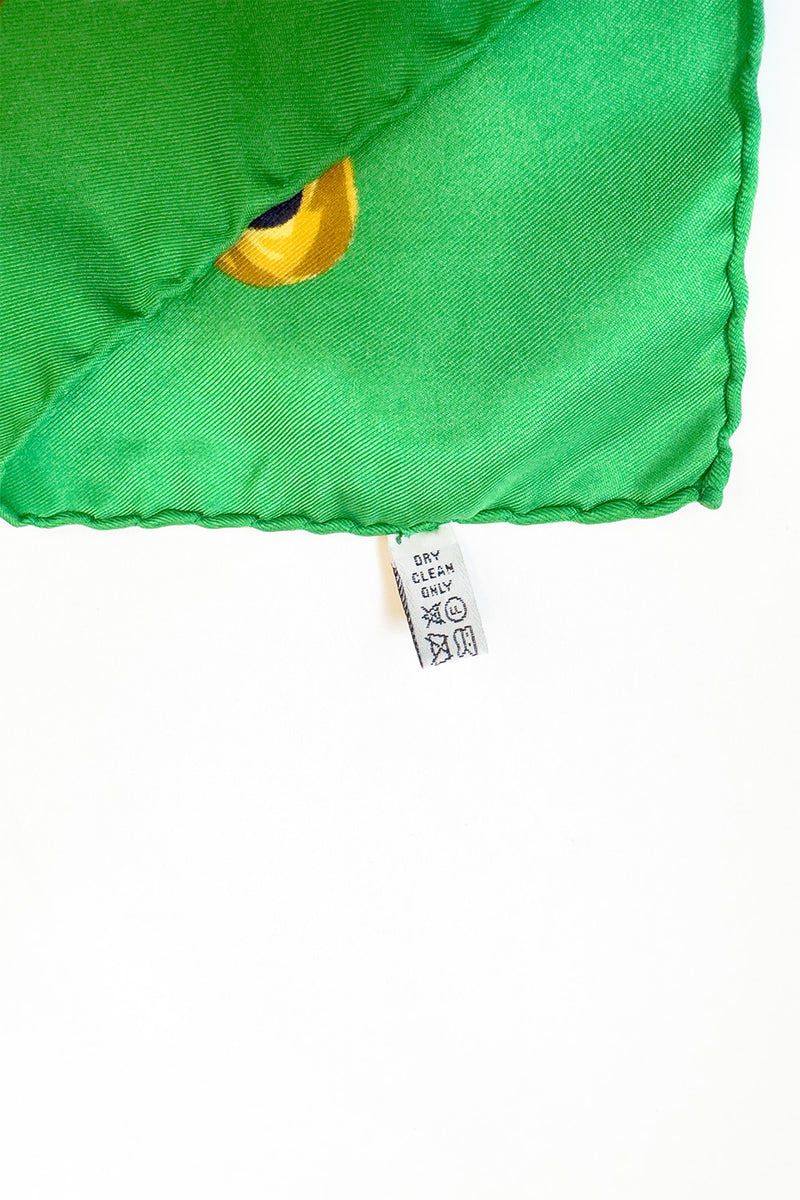 Vintage Celine Equestrian Stirrup Silk Scarf care label @recess la