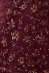 Vintage Roberto Cavalli Suede Floral Vest & Skirt Set closeup detailing of suede pattern @ Recess LA