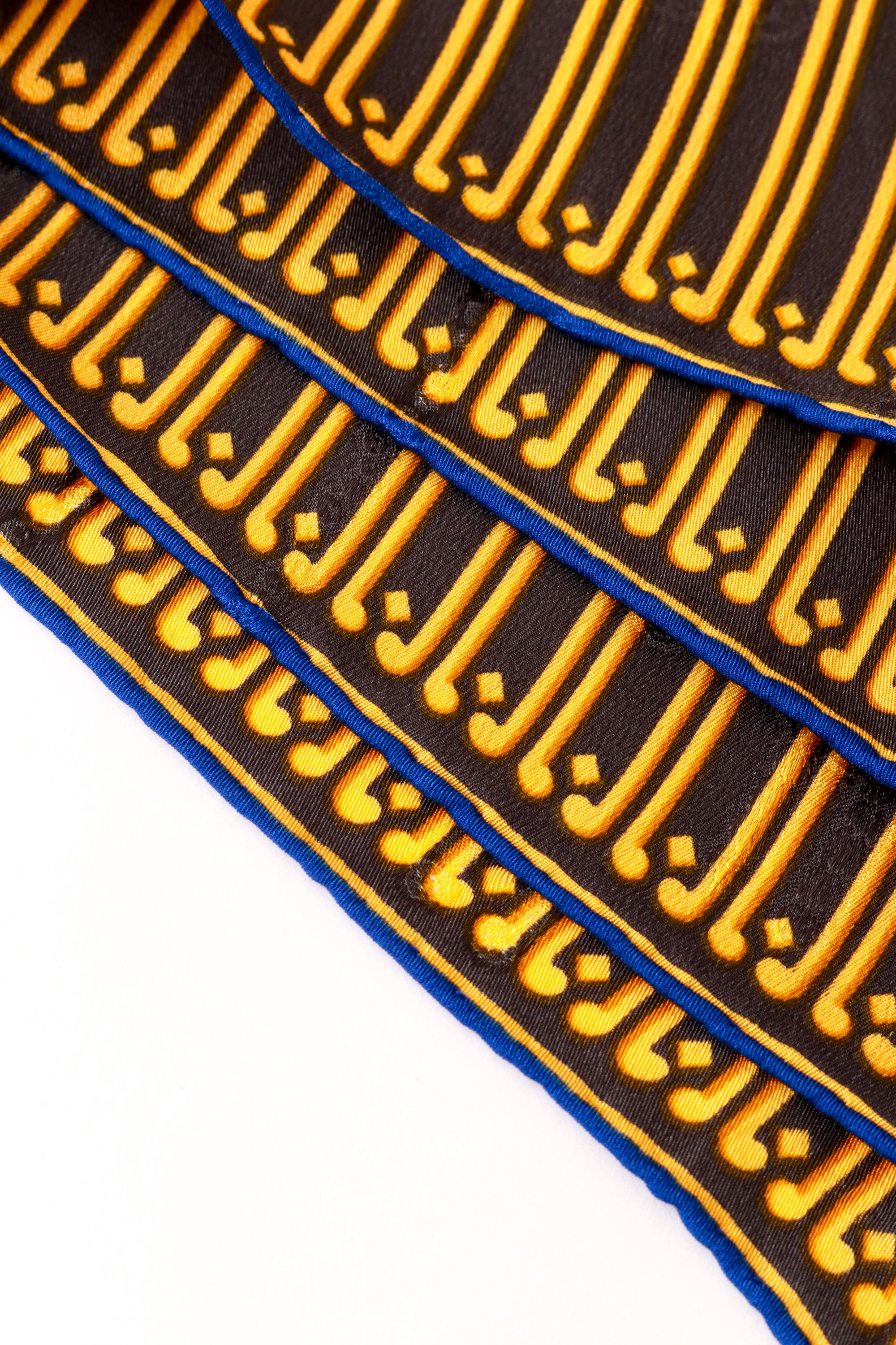 clock silk scarf by Cartier hems @ Recess LA