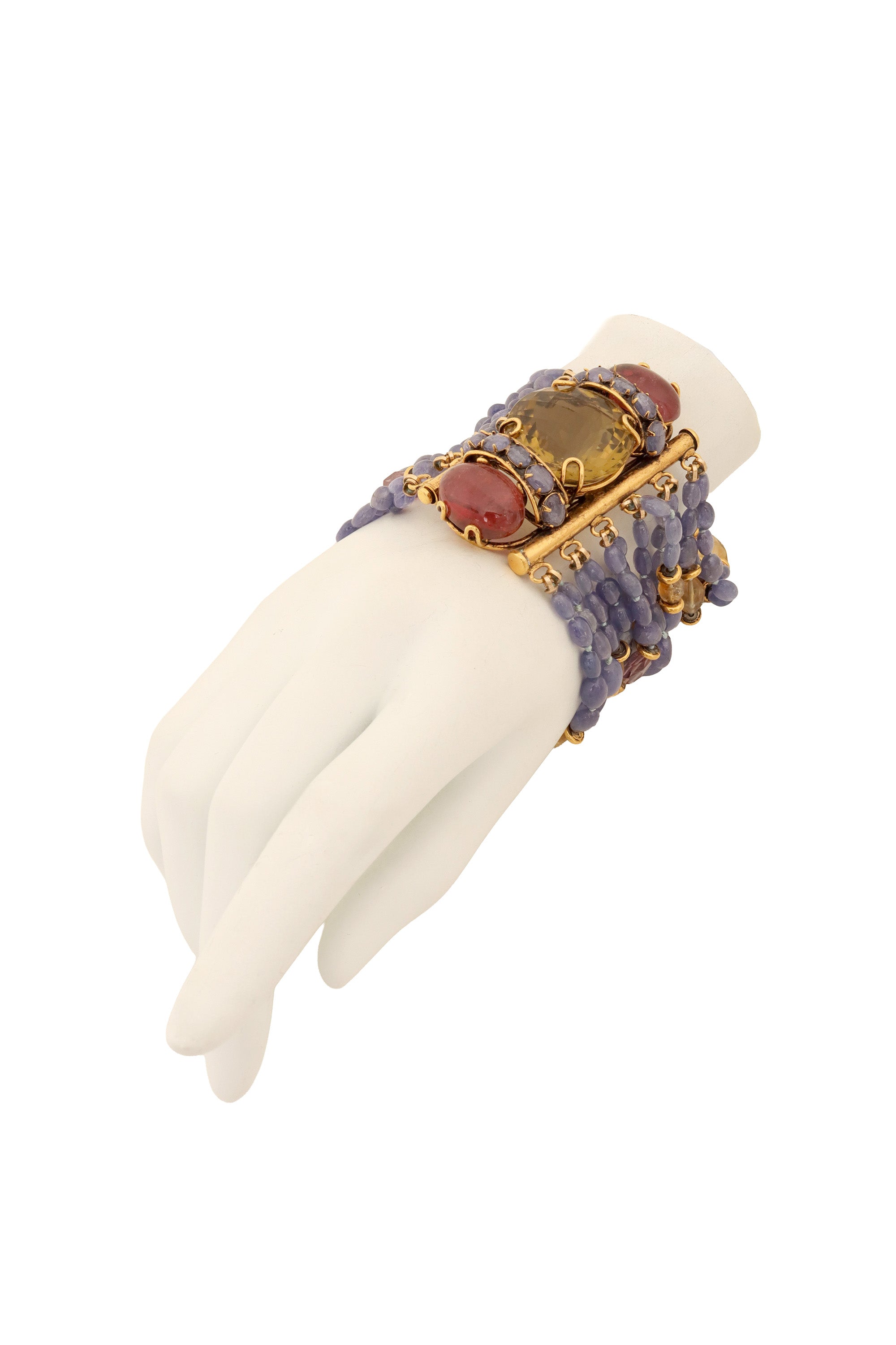 Purples Semi-Precious Stone Bead Bracelet by Iradj Moini on mannequin @ Recess LA
