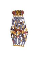 Purples Semi-Precious Stone Bead Bracelet by Iradj Moini flat @ Recess LA