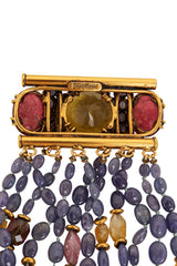 Purples Semi-Precious Stone Bead Bracelet by Iradj Moini logo @ Recess LA