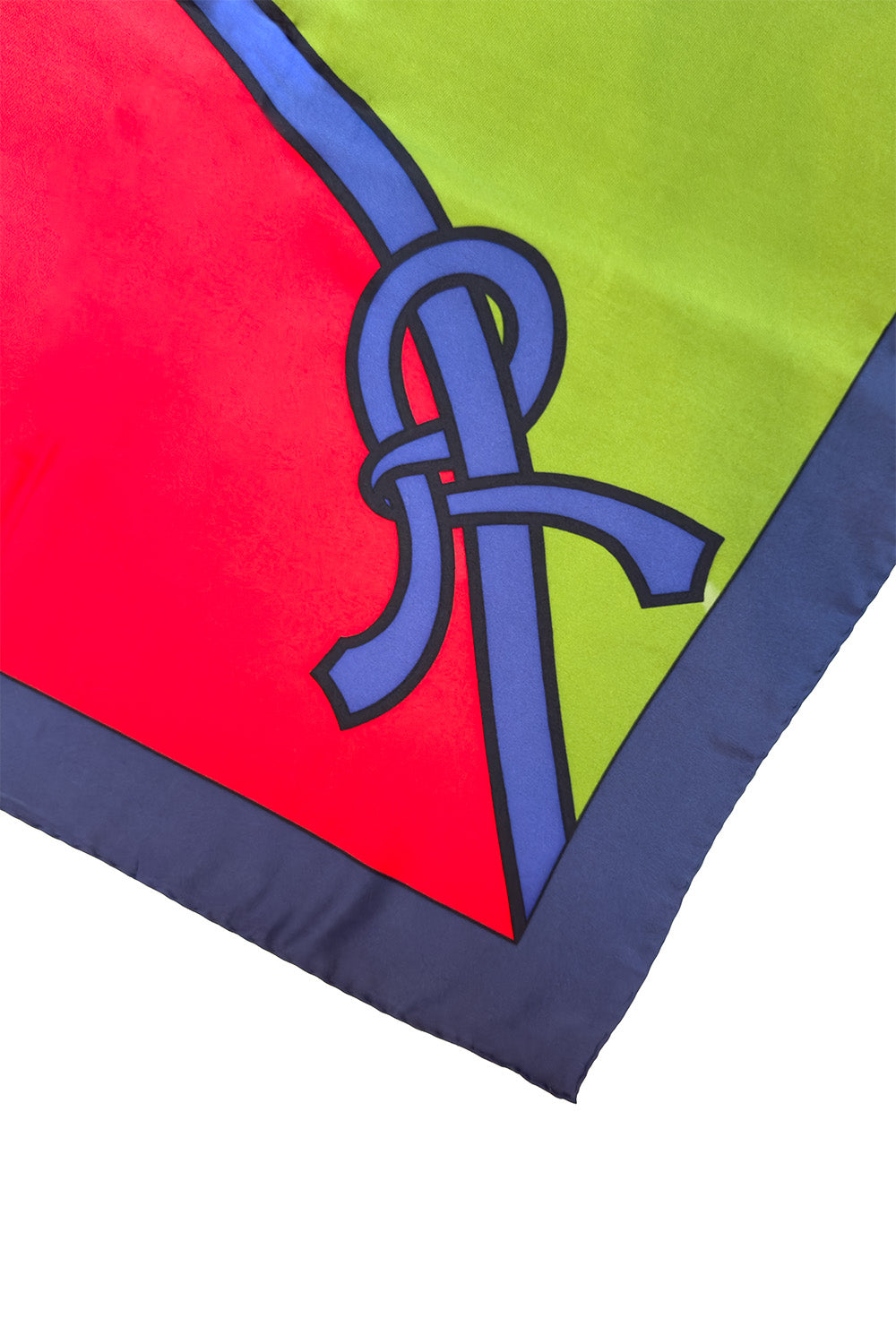 Vintage Roberta di Camerino Colorblock Logo Scarf corner detail @recess la