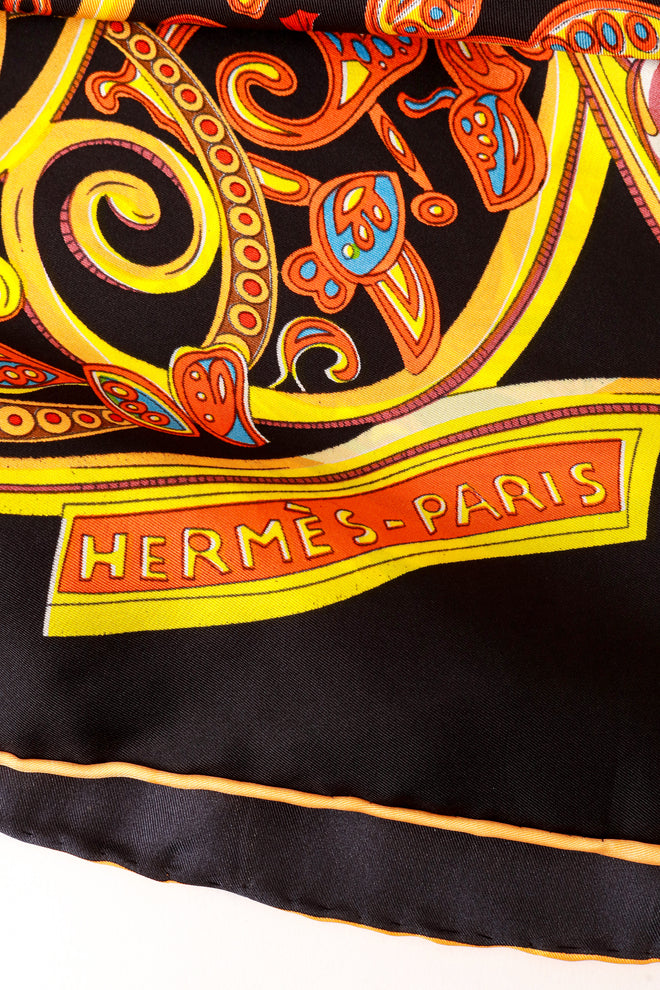 silk scarf by Hermés logo @ Recess LA