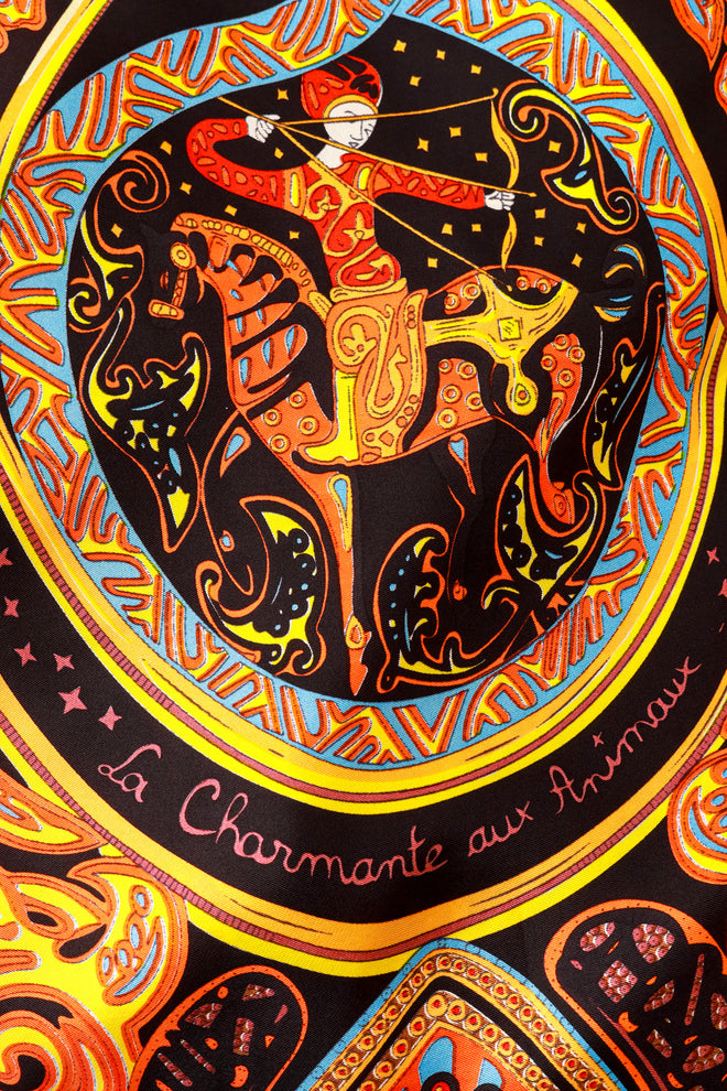 silk scarf by Hermés archer graphic @ Recess LA